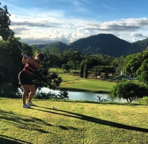 outside, golf, cigars